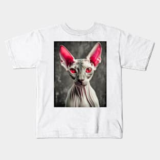 Bold Elegance: Sphynx Cat Charm, Sphynx cat-inspired Kids T-Shirt